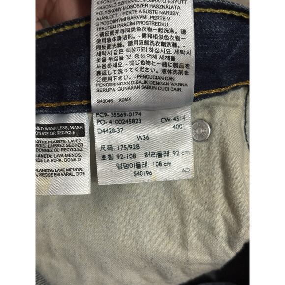 Levi’s 569 Navy Long Denim Jeans Shorts Jorts Y2K Skater Streetwear - Men’s 38 - Picture 5 of 8